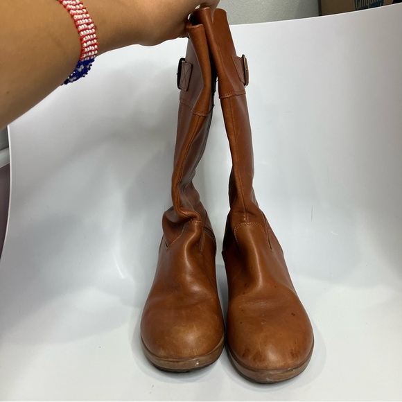 Crocs A-Leigh wedge boots tan casual trendy neutral comfort‎ shoe women size 7.5 - Picture 6 of 10